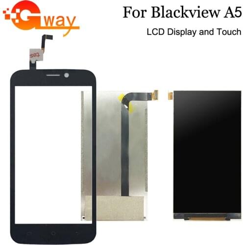 4.5" For Blackview A5 LCD Display+Touch Screen Digitizer Black Spare Parts For A5 LCD Pantall Tactil With Tools