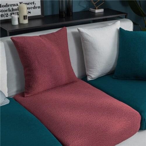 1/2/3/4 Seats Waterproof Sofa Cushion Cover Pet Kids Furniture Protector Washable Removable Solid Color Funiture Protector
