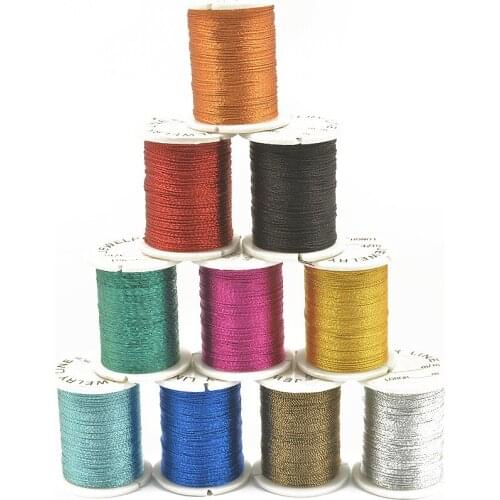 10 Rolls Mixed Color Metallic String Thread Cord Braid Beading Jewelry 0.2mm
