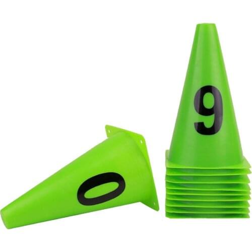 10pcs/lot Soccer Training Marker Football Roadblocks Sign Bucket Triangle Road Cone Obstacles Marker Soccer Speed Train Pile
