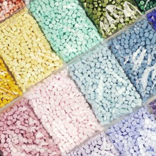 1000g Retro Octagon Sealing Wax Paint Sealing Granule DIY Gift Box Wedding Invitation Office Grape Wine Bottle Seal Wax 2900pcs