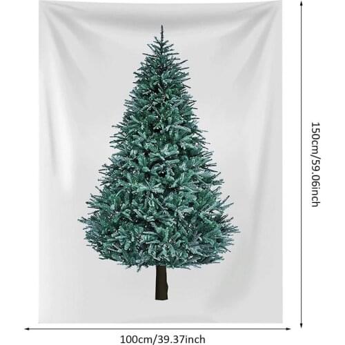 100 X 150cm Christmas Green Tree Tapestry Wall Hanging Background Cloth Wall Decor Home Decoration