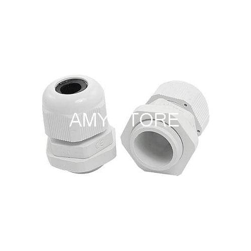 13-18mm Dia Cables White Plastic PG21 Waterproof Joints