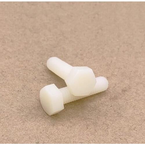 2pcs M16 nylon screws hexagon screw outer hex bolts plastic bolt white color 20mm-100mm long