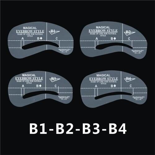 24PCS Eye Brow DIY Drawing Guide Styling Shaping Grooming Template Card Easy Makeup Beauty Kit Pro Reusable Eyebrow Stencil Set