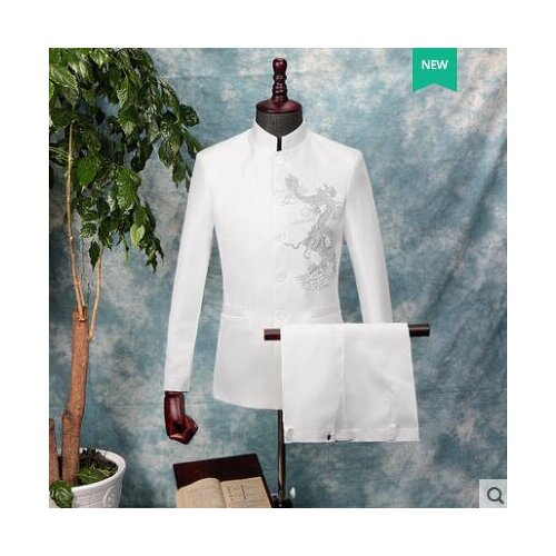 Blazer men formal dress latest coat pant designs marriage suit men Chinese tunic suit masculino trouser wedding suits for mens