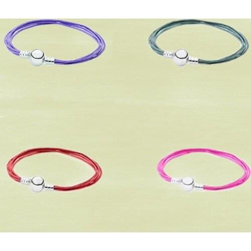 2021 New S925 Silver Exquisite Round Head Multi-color Bracelet, High-quality Fashion Jewelry, Romantic Jewelry, Gift For Ladies