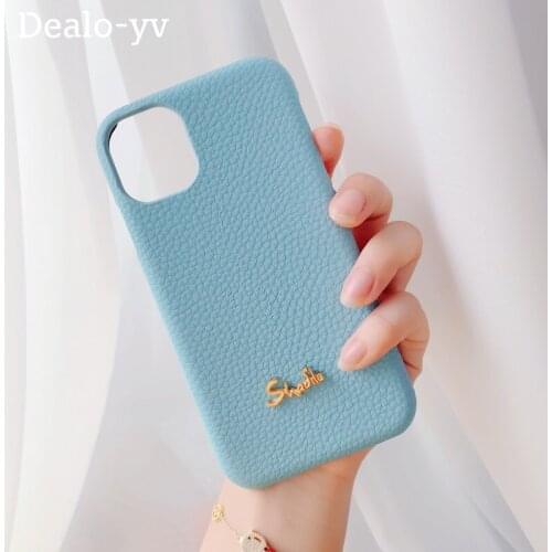 PU Leather Solid Color Luxury Half Pack Phone Case For IPhone 12 11 7 8 Plus X XR 11Pro XS Max IPhone 12 Pro Max Cover