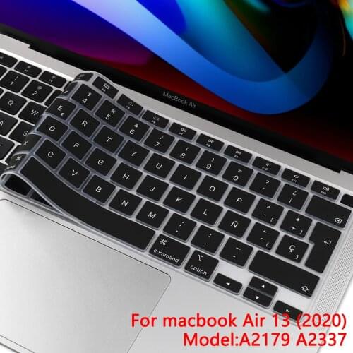 Laptop Keyboard cover For macbook Air 13 2020 protective film New Air13.3 A2179 A2337 silicone keyboard Skin Russian Spanish