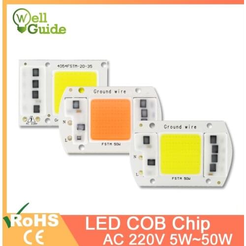 COB LED Lamp Chip 50W 30W 20W 10W 5W Smart IC Driver High Lumens For DIY Floodlight Spotlight
