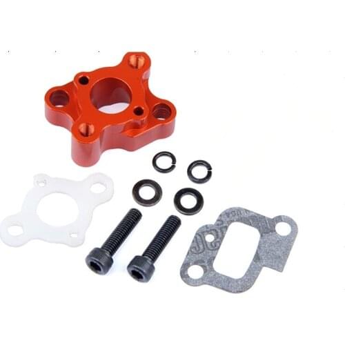 CNC engine air intake Carburetor base for 26cc 29cc 30.5cc 2-stroke gasoline engine fits LOSI KM ROVAN RC vehicle