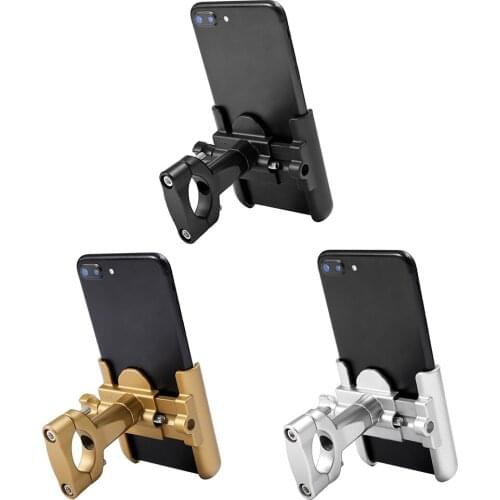 Aluminum Alloy Motorcycle Bike Bicycle Phone Holder for 4-7 inch Smartphone GPS Mount 360 Rotation Motorbike Accessories