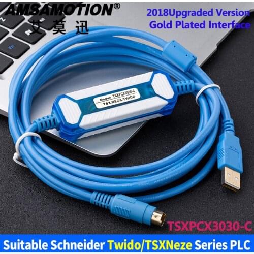 Amsamotion TSXPCX3030-C Suitable Schneider Twido series PLC Programming Cable TSXPCX3030 Download Cable