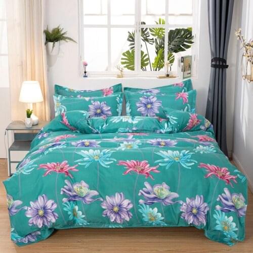 3-D Paint Bloom Flowers Bedding Set Simple Duvet Cover Set Pillowcase Home Textile 2/3pcs Bed Linen King Queen Size Dropship