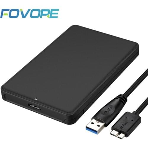 2.5inch USB 3.0 SATA Hd Box HDD Drive External HDD Enclosure black Case Tool Free 5 Gbps Support UASP for SSD/ 2TB Hard Disk