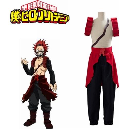 Boku No My Hero Academia Cosplay Eijiro Kirishima Cosplay Costume Adult Top Pants Outfit Suit Halloween Carnival Costume