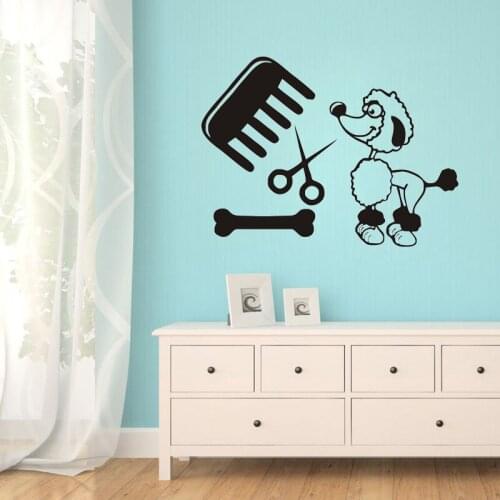 Creative Animals Dog Salon Wall Decals Pets Home Design For Babys Bedroom Decor Wall Stickers Vinyl Mural