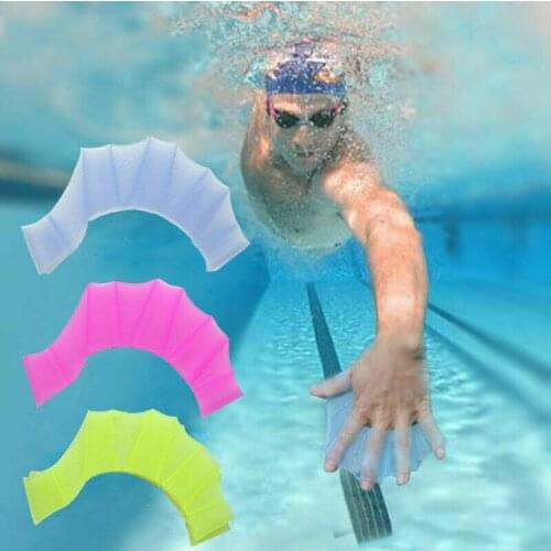 Frog Silicone Hand Swimming Fins handcuffs Flippers Swim Palm Swimming Hand Finger Webbed