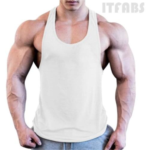 Gym Men Muscle Sleeveless Shirt Tank Top 2021 Summer New Fit Bodybuilding Sport Fitness Workout Vest Breathable