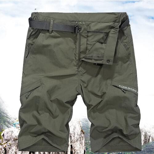 Mens Summer Quick-dry Shorts Brand Military Hiking Fishing Hunting Outdoor Half Trousers Tactical Sports Bermudas Deportivas