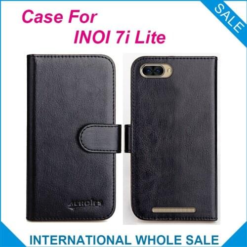 Original! INOI 7i Lite Case 6 Colors High Quality Flip Leather Wallet Case For INOI 7i Lite Cover Slots Phone Bag