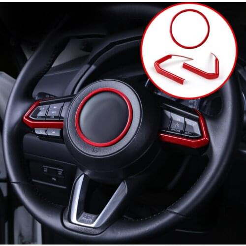 Car Steering Wheel Trim Circle Sequins Cover Sticker Interior Moulding For Mazda CX-3 CX-5 2 Demio M3 Axela M6 Atenza 2017 2018