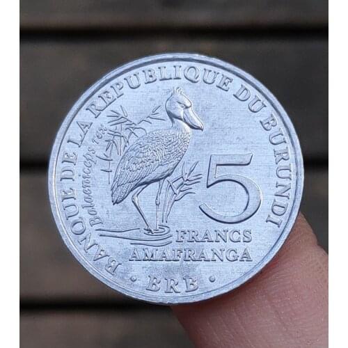 Burundi 5 francs 26mm Africa Coins Old Original Infrequent Coin Commemorative Edition 100% Real Random Year