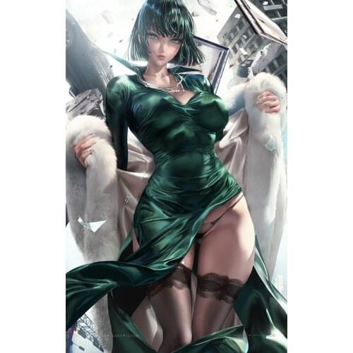 Custom Print Anime Green Noble Lady Sexy Girl Art Posters HD Wall Art Canvas Painting for Living Room Bedroom Home Decor Picture