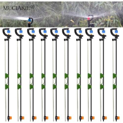 360/180 Degrees Rotary Sprinklers Refraction Mist Nozzles Kit with Support rod Connector Garden Lawn Irrigation Plant Greenhouse