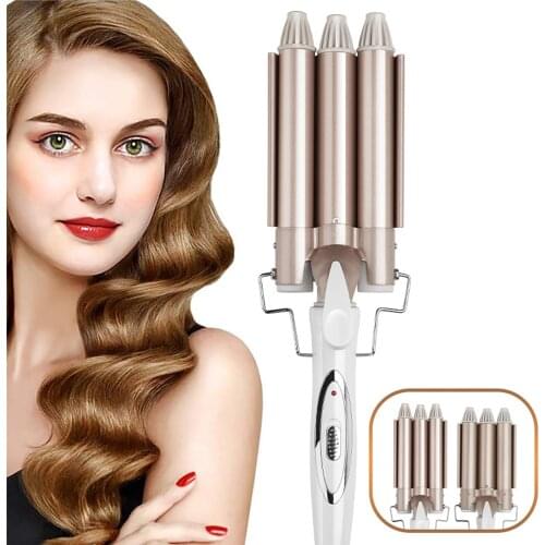 Curling Iron Wave Hair Curlers Professional Triple Barrel Hair Styler Temperature-regulating Electric Hair Care Styling Tools