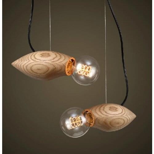 Modern Honeybee Wood Pendant Light Fixture Home Deco Dining Room Bedroom Bird Shape Pendant Lamp E27 Bulb