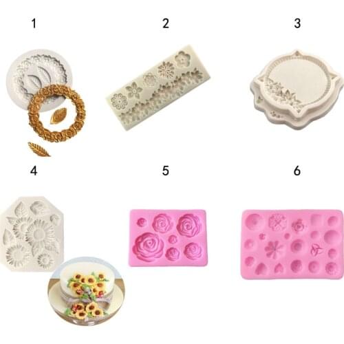 3D rose sun type silicone soap mold chocolate cake mold manual DIY cake jelly silicone mold