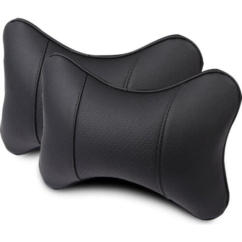 Universal Car Neck Pillows PVC Leather Polyester Breathable Mesh Auto Car Head Rest Cushion Pillow Seat Neck Pillow Car Hot Sale