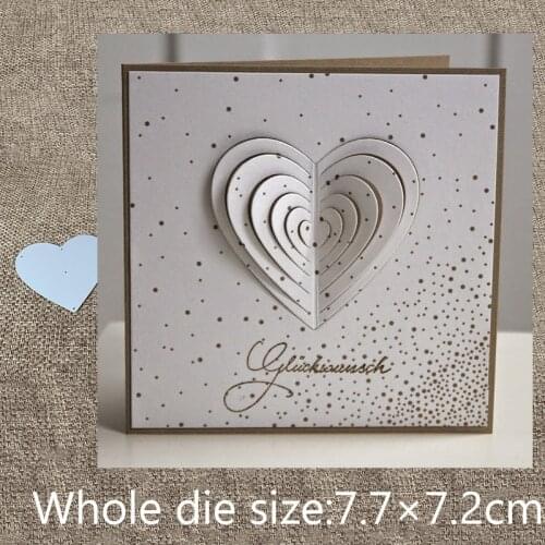 XLDesign Craft Metal Cutting Die cut dies 3D heart decoration scrapbook Album Paper Card Craft Embossing die cuts