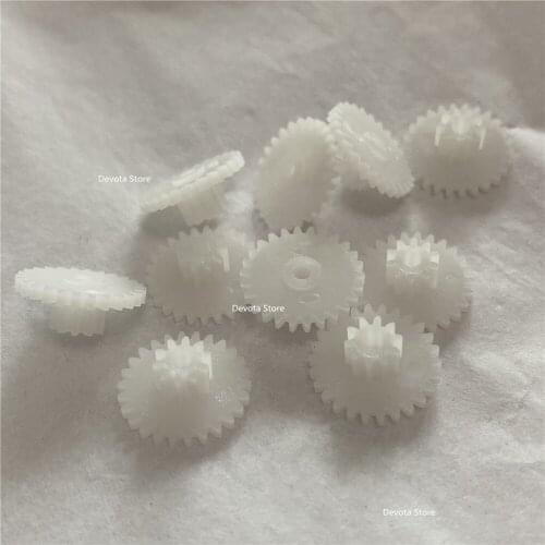 10X Double gear 0.5M 10T 26T Spur Plastic Gear 10-26 Teeth 2 mm Bore diameter DIY Model POM