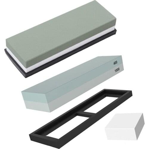 2 Set grindstone:1 Set Sharpening Waterstone 3000 8000 Grit & 1 Set 2 Side Grit 400/1000 Knife Sharpener Waterstone