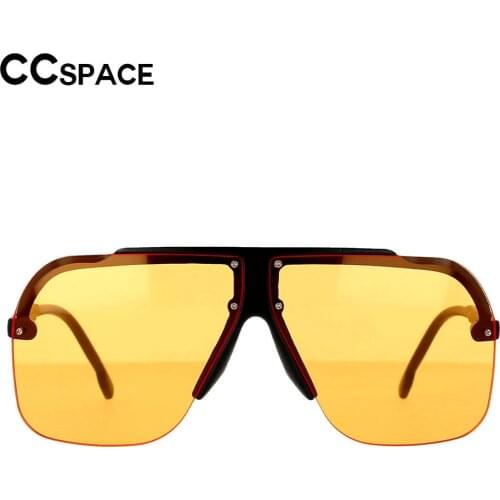 53337 Oversized Square Half Frame Goggle Sunglasses Fashion Men Women Shades Uv400 Vintage Glasses