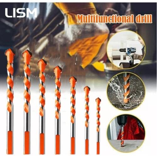 7Pcs Multi-Function Drill Bit Triangle Drills For Glass Ceramic Tile Concrete Brick Metal Marble Wood Hole Opener Drill Bit