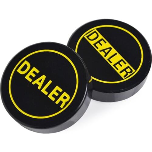 1PCS Acrylic Poker Dealer Button Texas Hold'em 3inch Pressing Poker Cards Guard poker Dealer Button Black Dealer