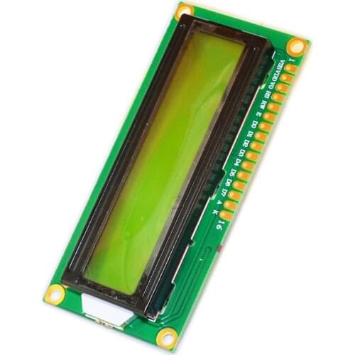 Free shipping! 2PCS Raspberry Pi LCD 1602 Yellow and green screen with backlight LCD display LCD-1602-3.3V