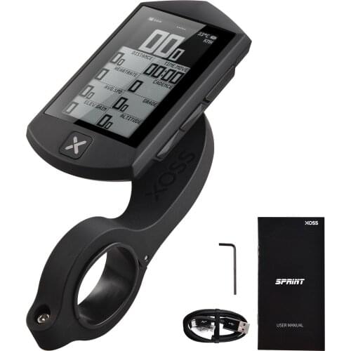 Wireless Bike Computer IPX6 Cycling Computer GPS Bicycle Computer Support BT4.0 and ANT+ Dual Transmission Speedometer