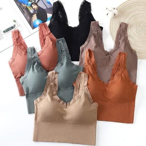 Womens Underwear Comfort Seamless Bralette Sexy No Steel Ring Sports Vest Lingerie Ladies Breathable Soft Push Up Bra Black