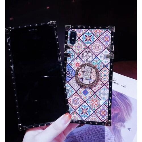 Bohemian Style Smartphone Protect Case with Ring Cell Phone Accessories Covers VDX99