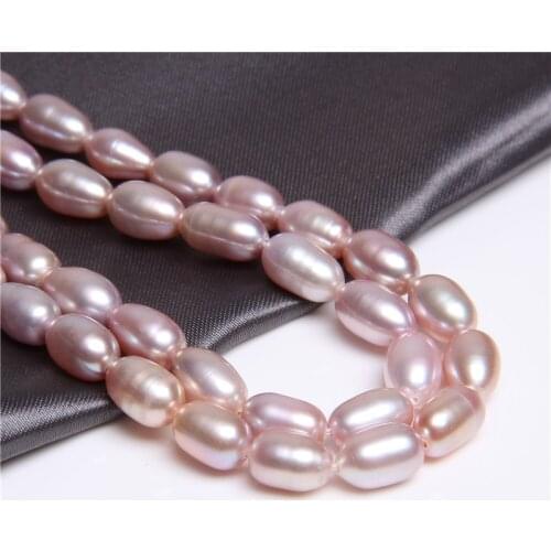 4-8mm High Luster Freshwater Pearls Grade AAA Natural Oval Pink Pearls Loose Beads for Jewelry Making DIY Craft 14" Strand