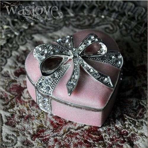 European flower carved decative metal jewelry box ring box jewelry organizer gift cardboard boxes for ring display Z044