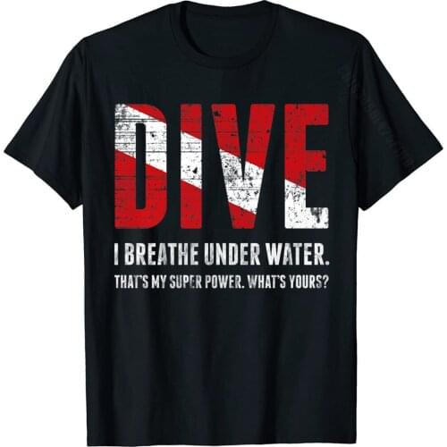 Scuba Diver Super Power Flag Vintage Style T-Shirt Cotton Student Top T-Shirts Summer Tops T Shirt New Coming Funny