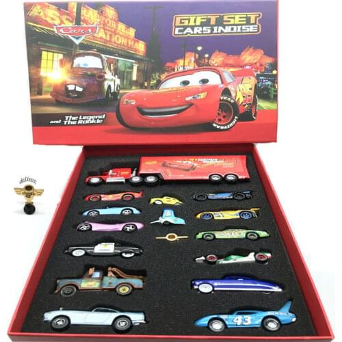 Disney Metal 1:55 Alloy Car Model Toy Gift Box Set Lightning McQueen and mater, sally, Raymond Childrens Boy Birthday Gift