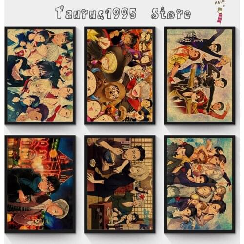 New YURI!!! on ICE Retro Poster Vintage poster Wall Decor For Home Bar Cafe Painting Gifts Dormitory decoration