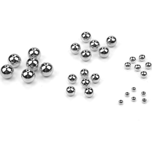 Wholesale 1 bag CCB Plastic Silver Color Spacers Loose Beads Jewelry Findings Accessories For DIY Handmade Jewelry Making