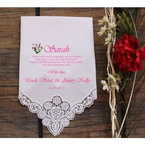 Personalize any name text Flower Girl Handkerchief, Flower girl hankie, hanky, custom PRINTED wedding handkerchief